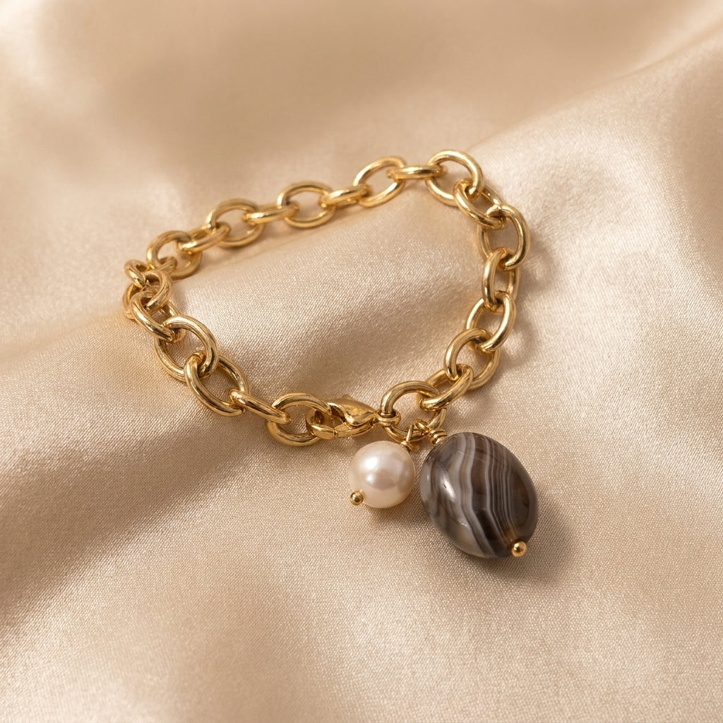 Pack Granada Botswana — Collar + Pulsera + Aro de regalo