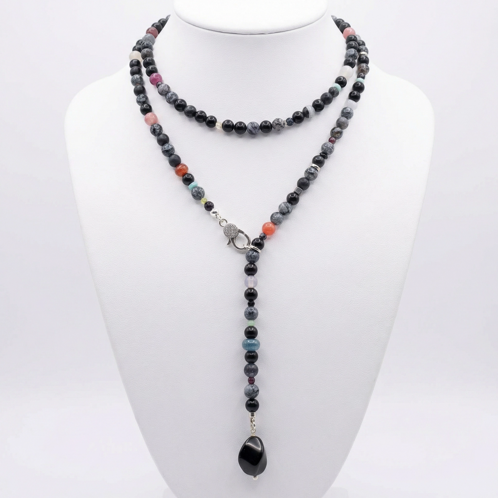 Collar multicolor ágatas
