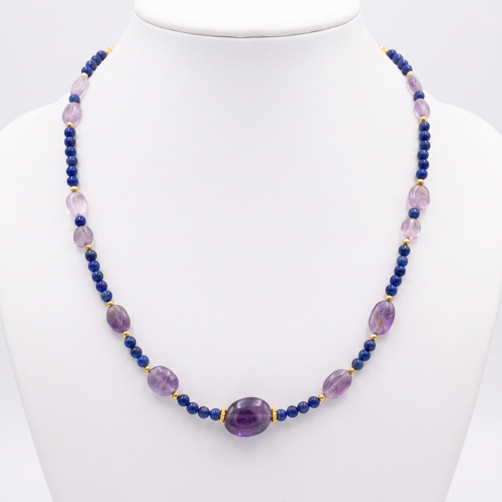Collar lapislázuli y amatista