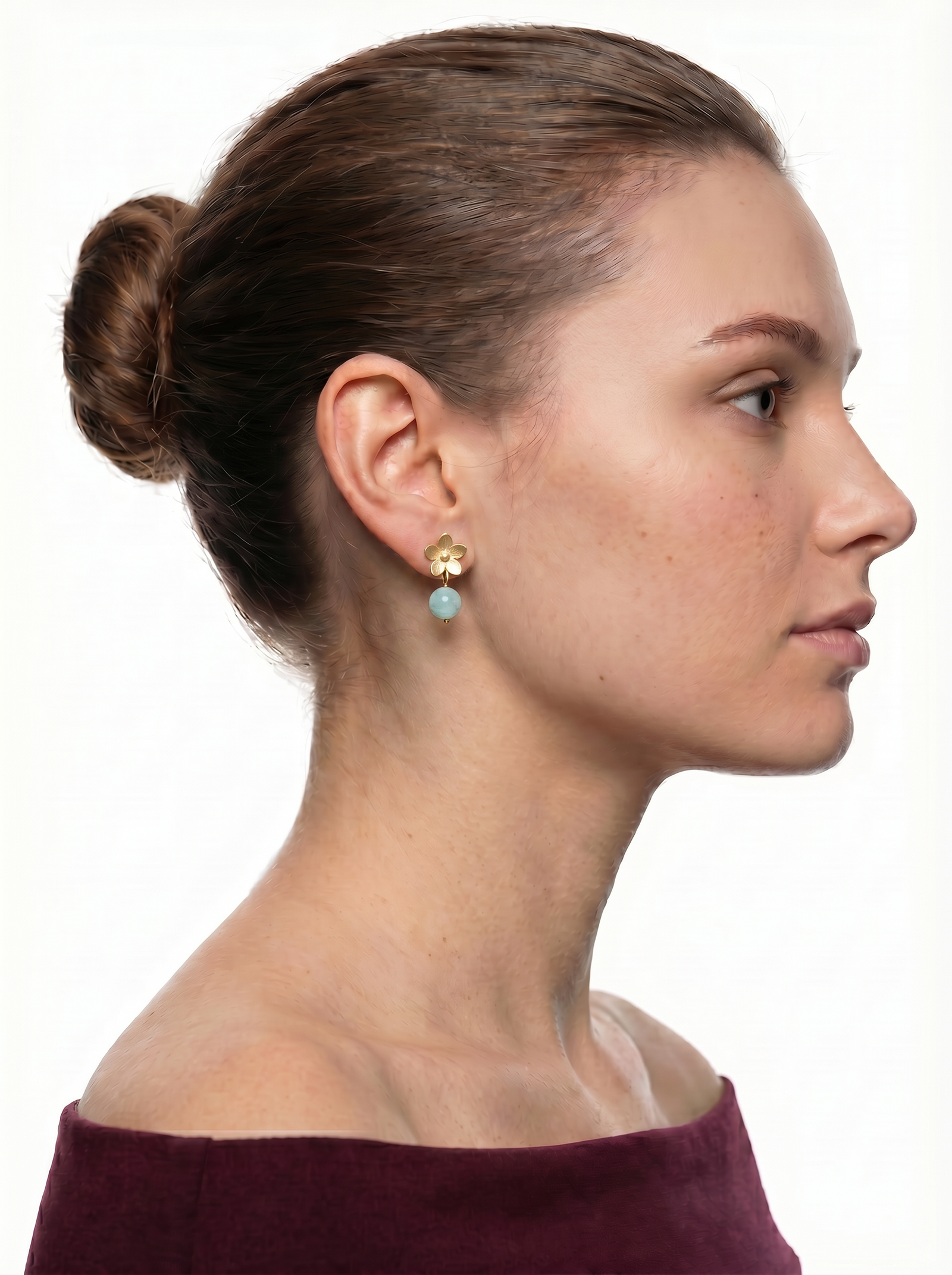 Aros aguamarina