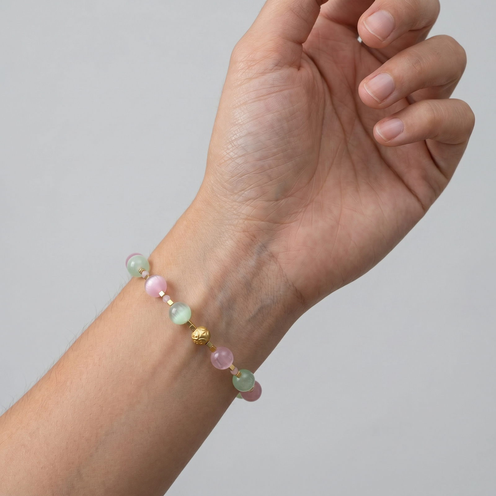 Pulsera calcitas rosadas