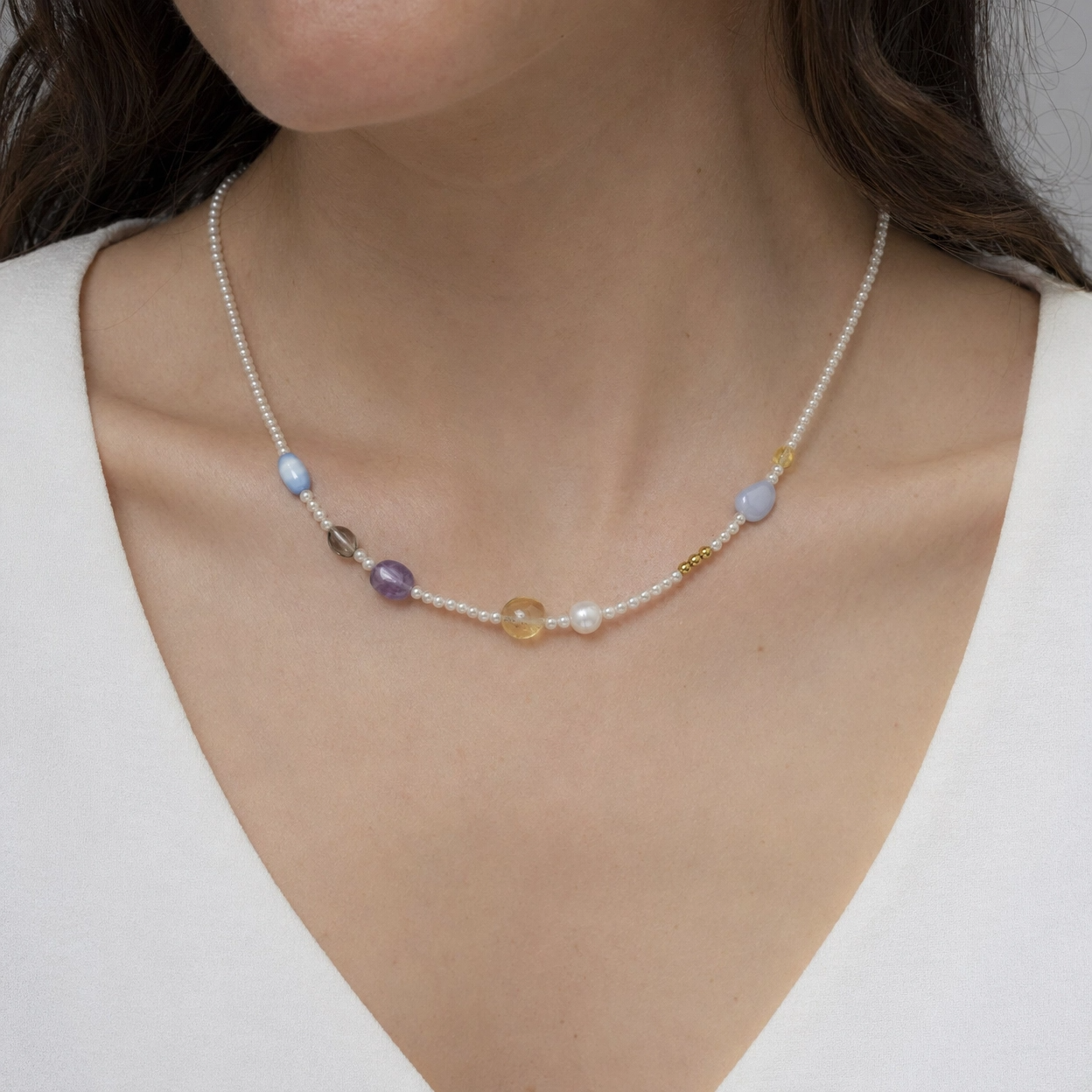 Collar perlitas shell