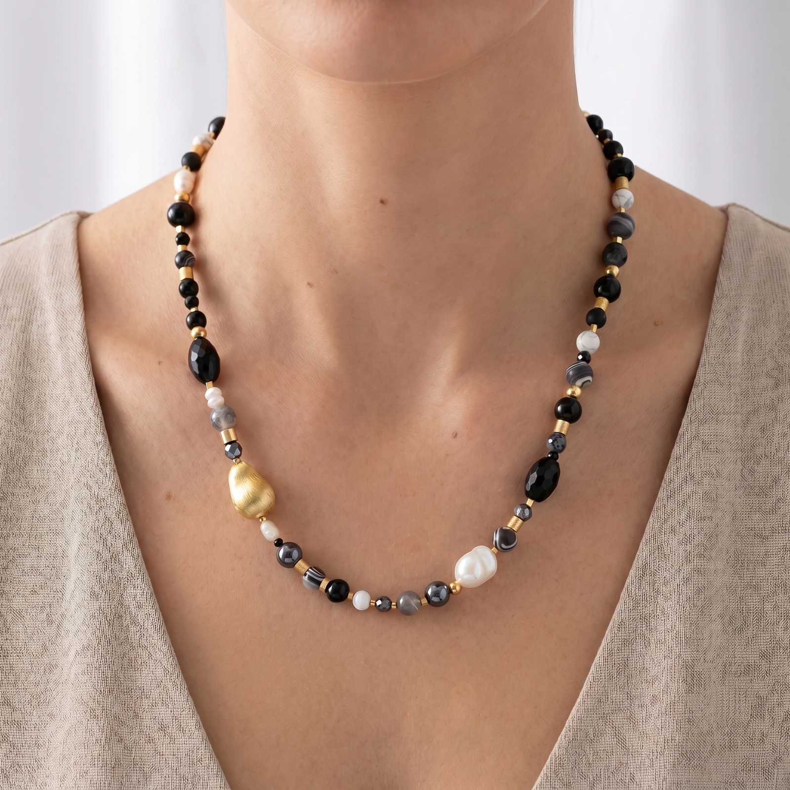Collar turmalinas y Onix