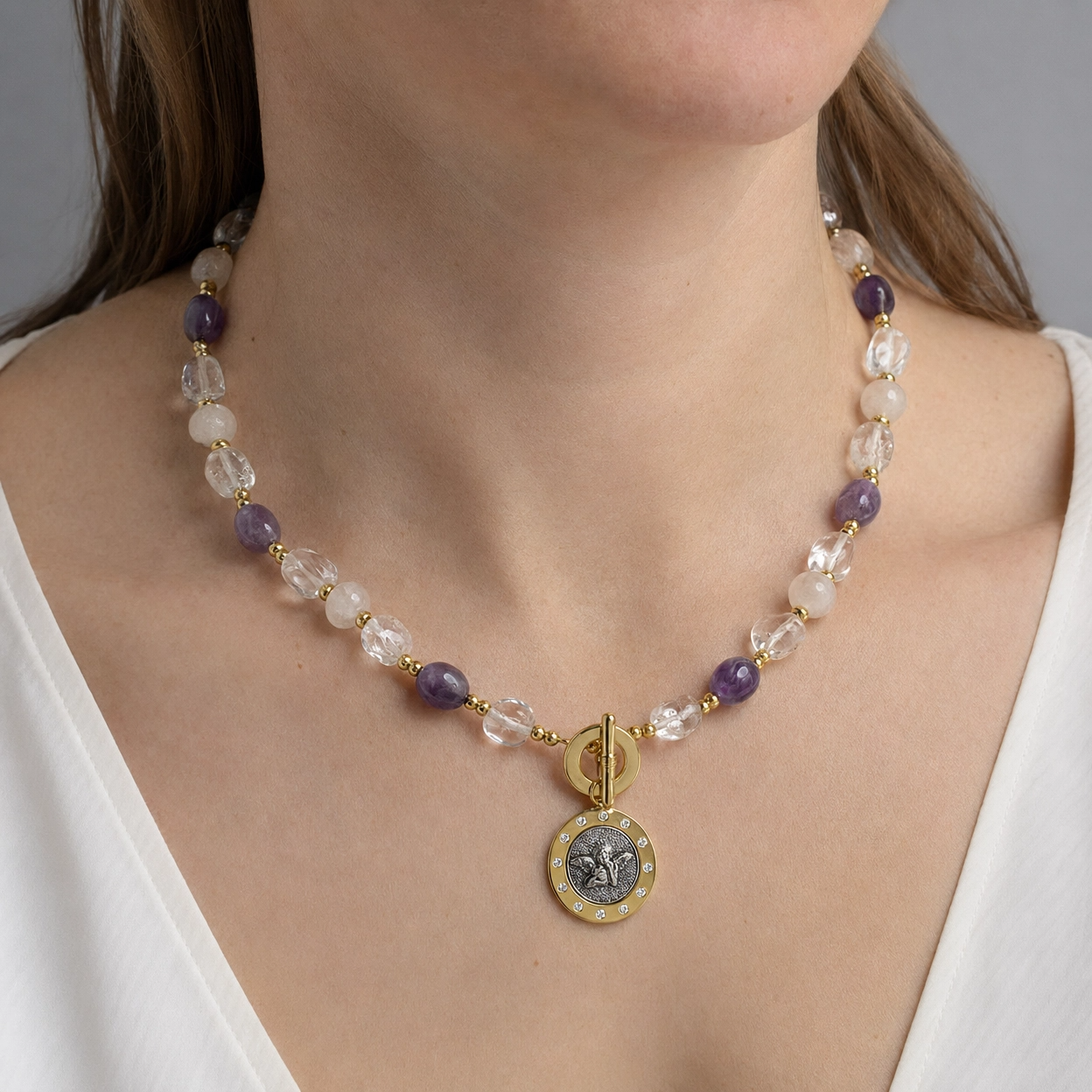 Collar cuarzos cristal