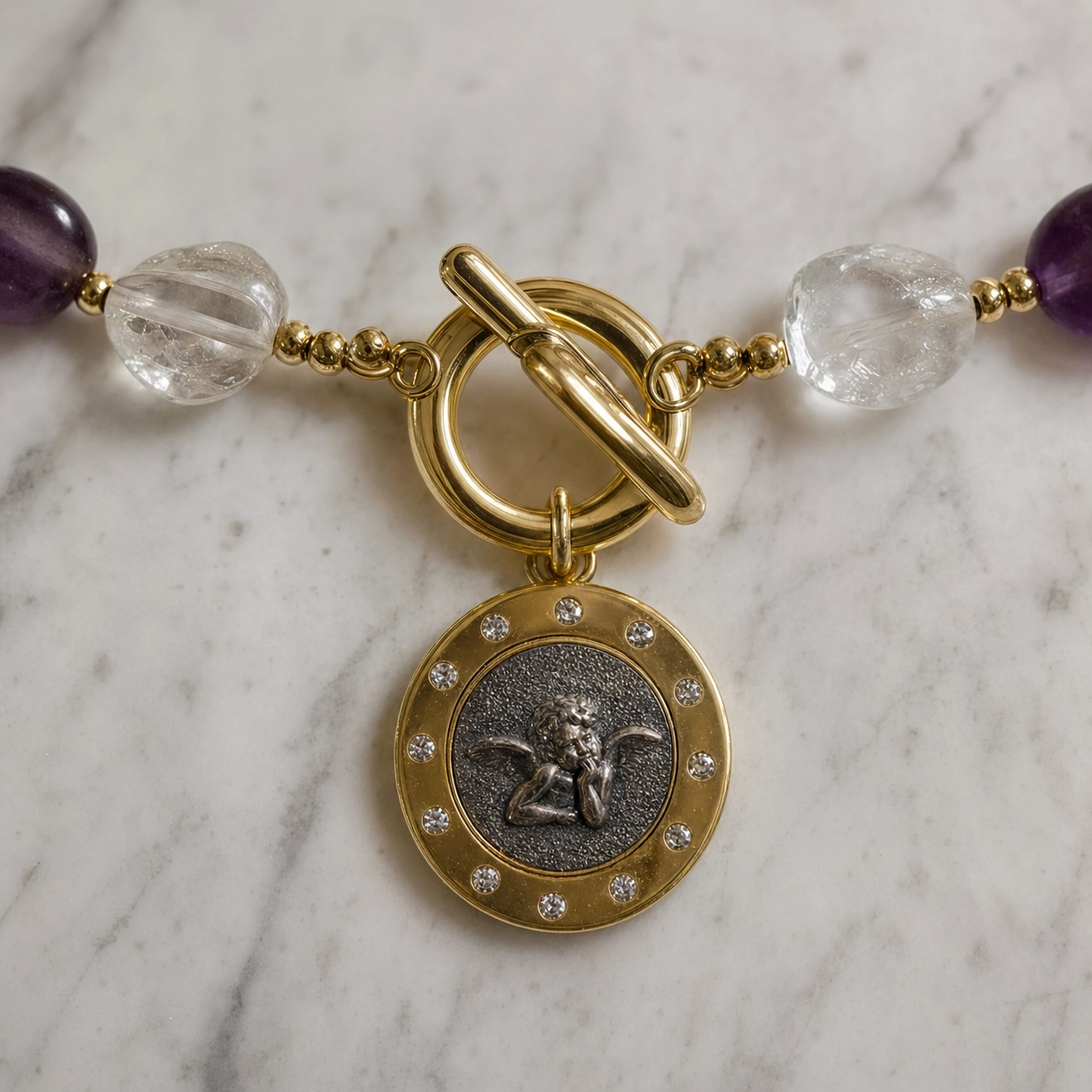 Collar cuarzos cristal