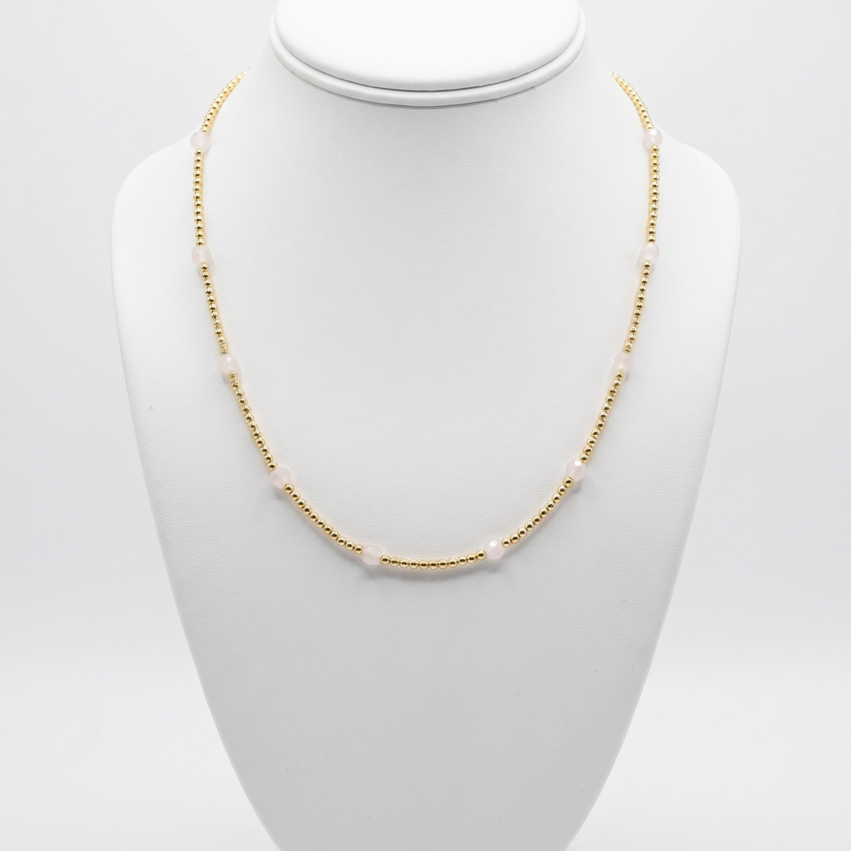 Collar cuarzo rosado