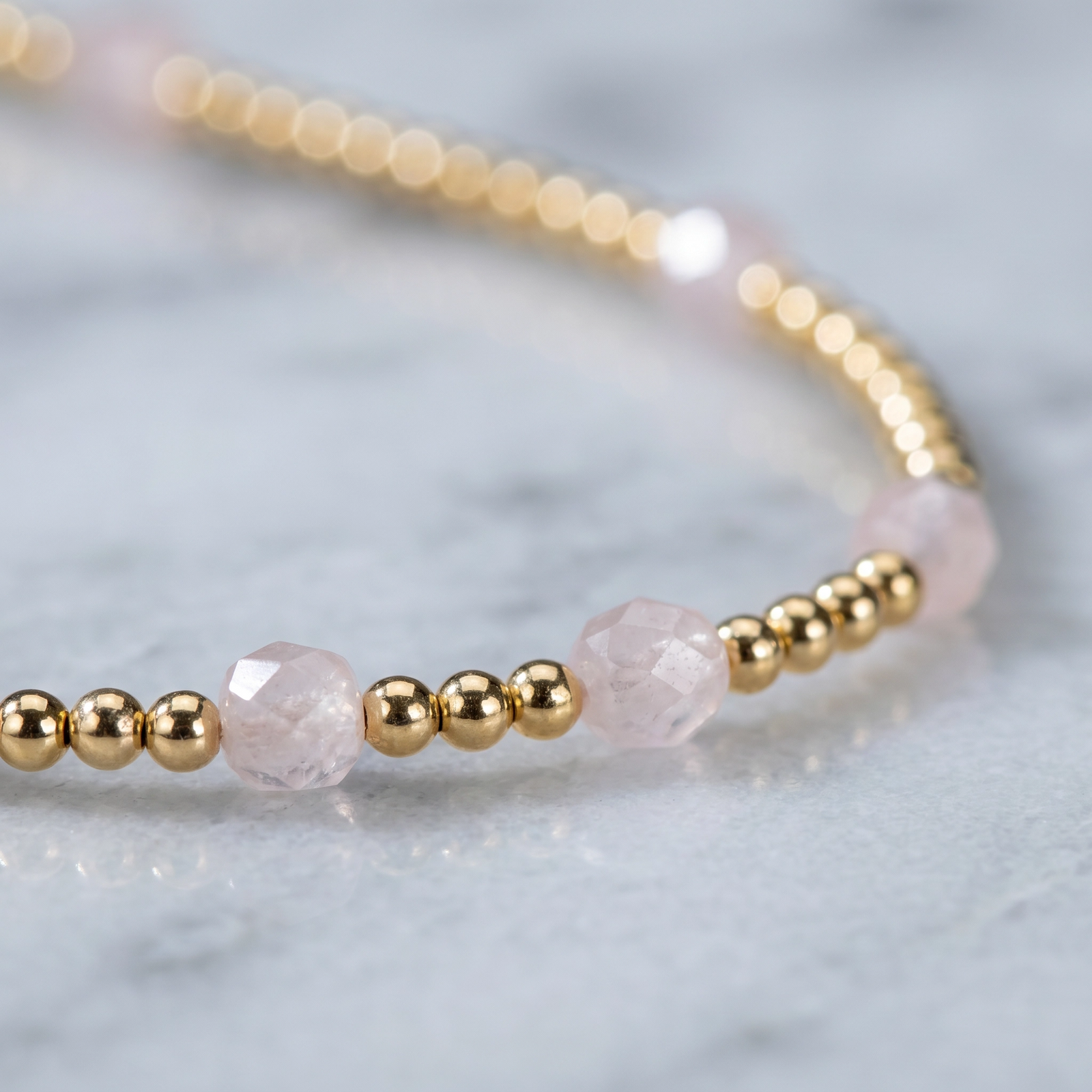 Collar cuarzo rosado