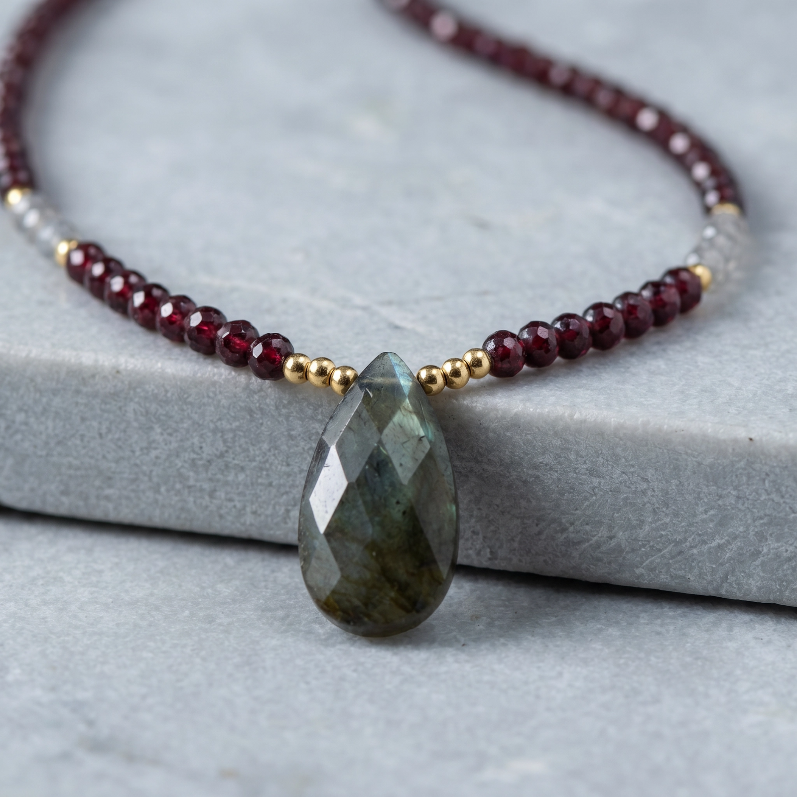 Collar de granates