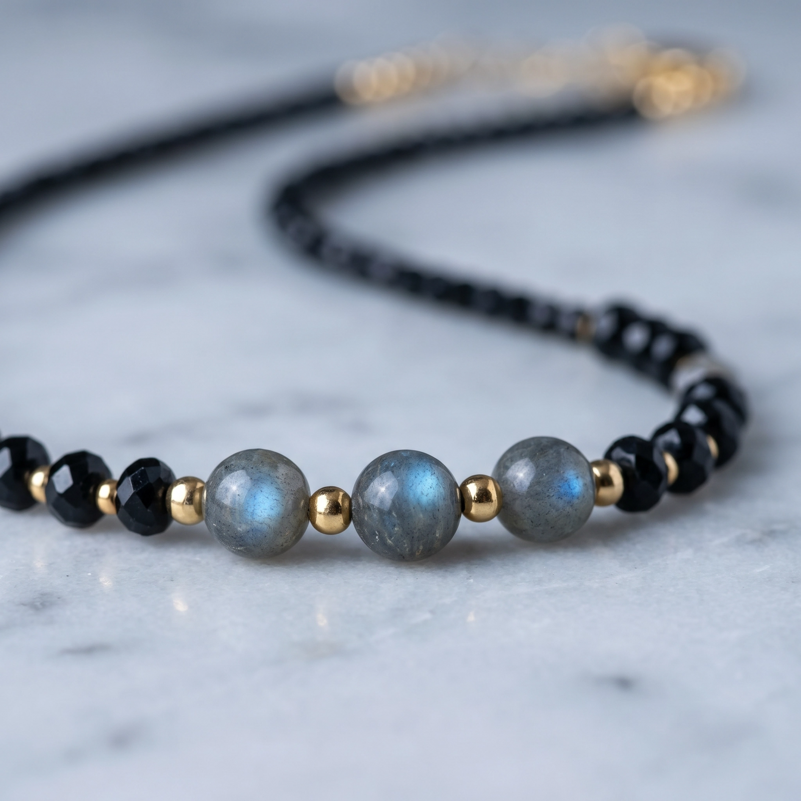 Collar turmalinas negras