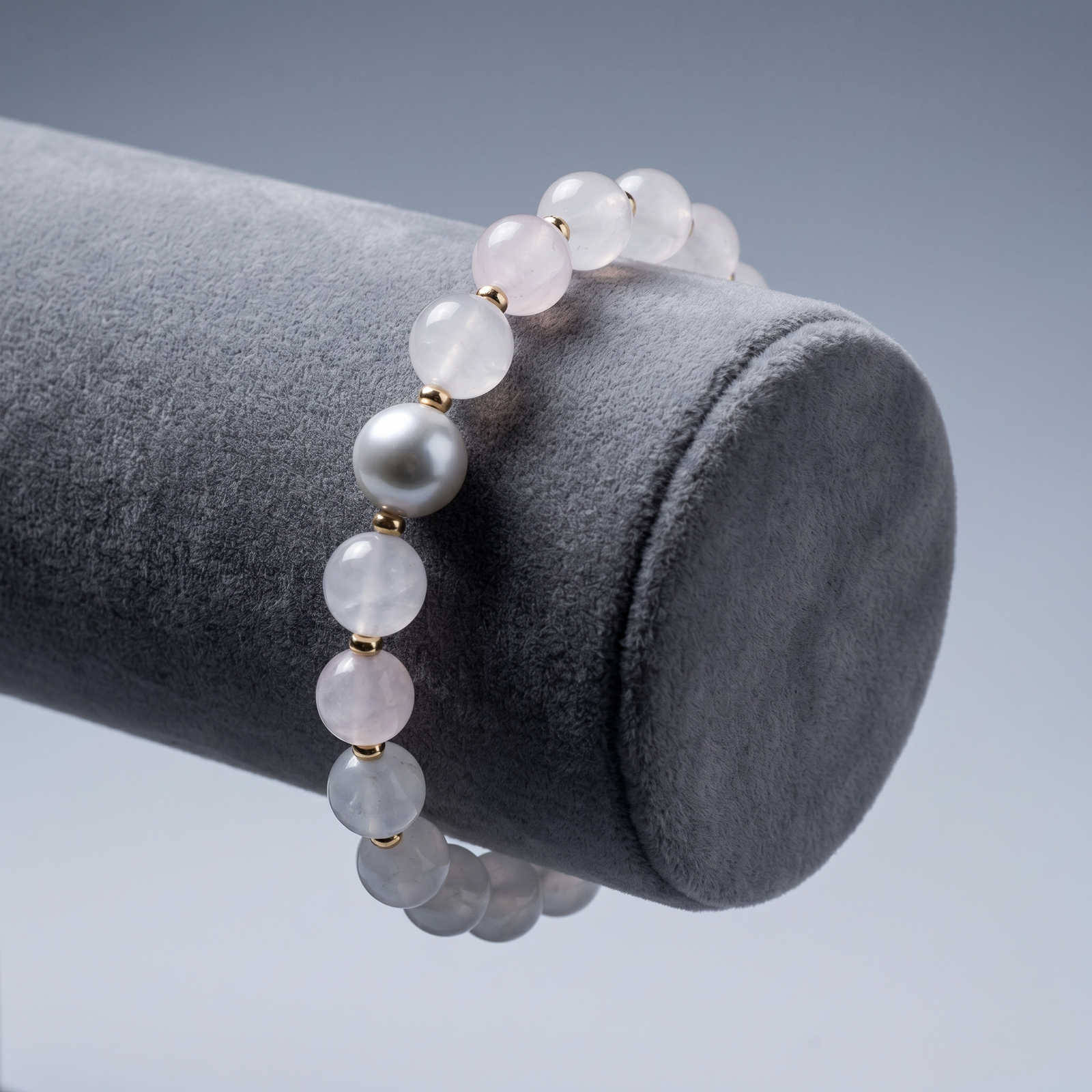 Pulsera cuarzo rosado